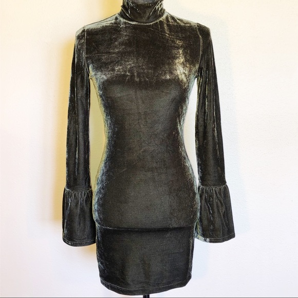 Necessary Clothing | Olive Velveteen Dress | Small - Picture 1 of 5